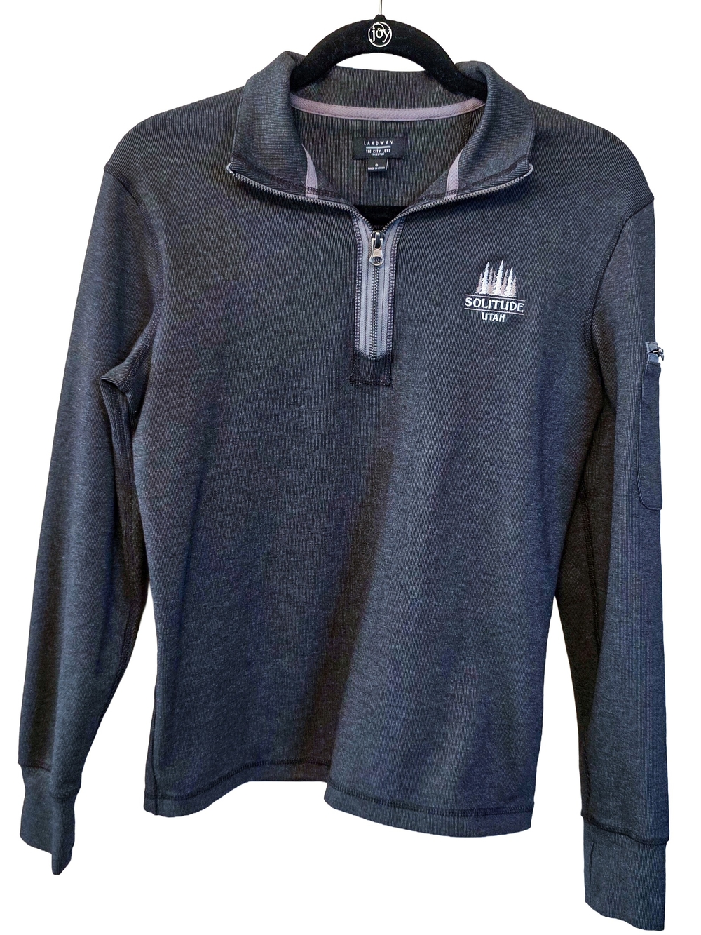 Solitude Utah Women's Charcoal Quarter-Zip Pullover